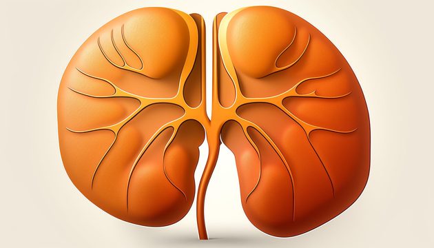 Human kidneys flat creative illustration generative ai