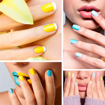 Women with colorful nails