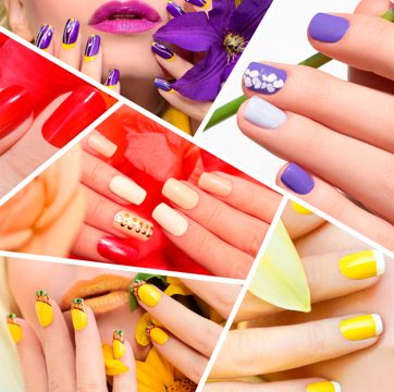 Women with creative nail art  concept