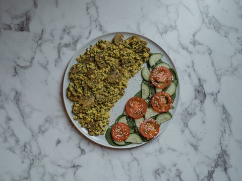 A Cooked Food on a Ceramic Plate