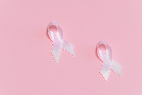 Pink Ribbons on Pink Surface